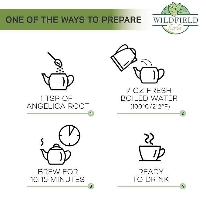 4 oz. Angelica Root Bulk Herb Herbal Tea (Angelica Archangelica) - 113g Herb Tea Raiz De Angelica