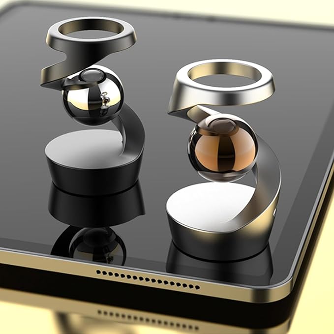 Kinetic Desk Toys, Kinetic Spinning Desk Toy, Desk Fidgets for Office for Adults, Fidget Toys for Kids Teens with Autism ADHD (Gray Silver)