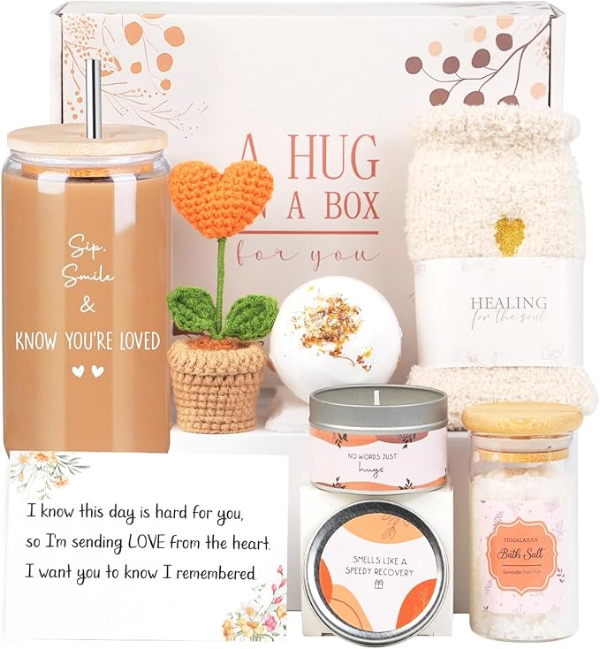 Care Package For Women After Surgery, Self Care Gifts, Get Well Soon Gifts Baskets For Women, Relaxation Spa Gifts For Women, Thinking Of You Gift For Mom, Sympathy Set