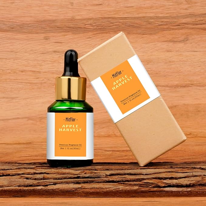 Apple Harvest Fragrance Oil, MitFlor 30ml Premium Fragrance Oil for Diffuser for Home, Soap & Candle Making Scents, Fruit Aromatherapy Diffuser Oil, Crisp and Inviting Scent
