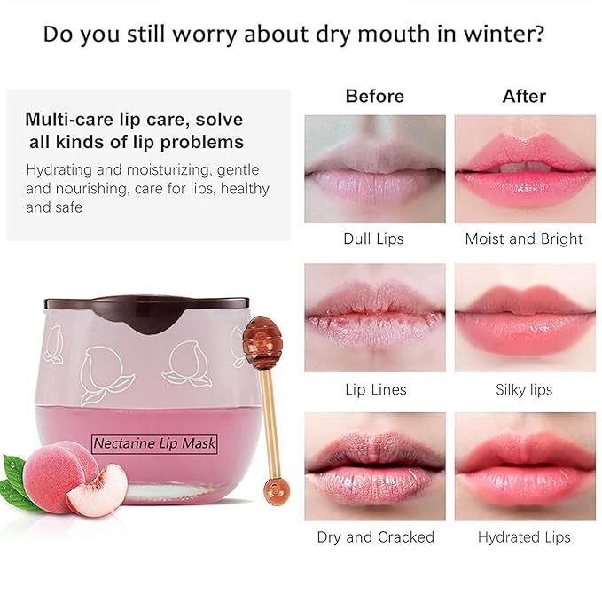 8PCS Bee Lip Balm Pot, Fruit Moisturizing Propolis Lip Mask, Lip Mask Overnight Moisturizing Lip Balm Hydrating Prevention Dry and Crack Lip Scrubs Exfoliator Lip Wrinkle Care Products