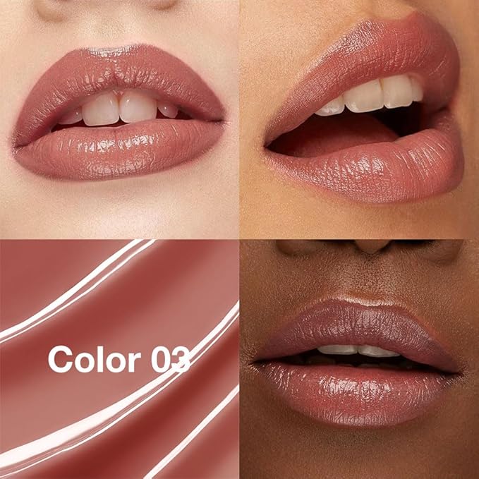 1Pcs Tinted Lip Balm Moisturizing Lipstick – Waterproof Hydrating Matte Lip Balm for Women, Creamy Natural Color Stain for Dry Lips, Soft Matte Finish with Subtle Scent (#03 Bean Paste Brown)