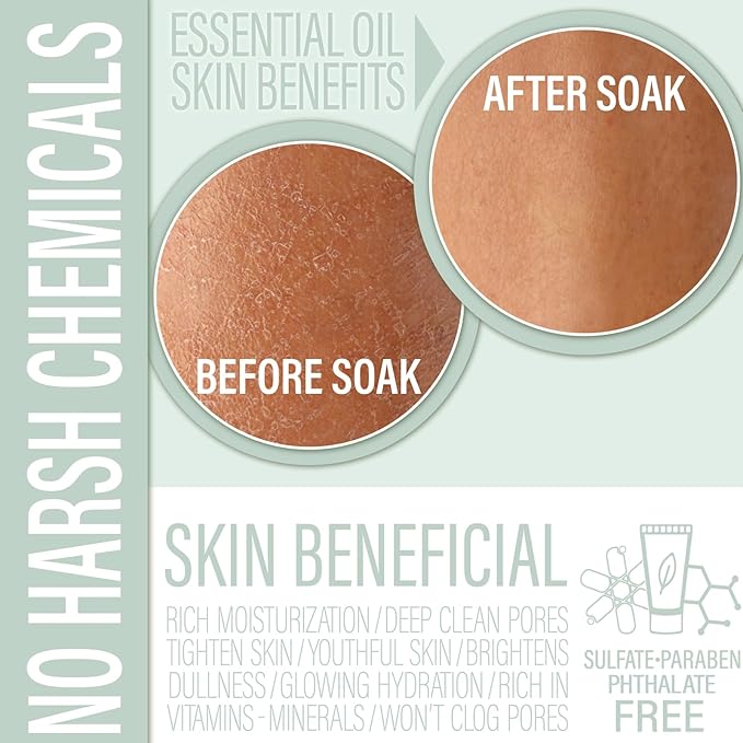 Luxiny Vegan Milk Bath Soak Made with Moisturizing Coconut Milk Powder, Essential Oil, & Sweet Almond Oil for a Bath Bomb Dust Soothing Fizz & Relaxing Soak, 8 oz. (Eucalyptus Spearmint)