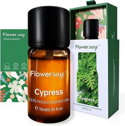 Cypress Essential Oil 0.34Oz - 100% Pure Natural MAX Undiluted Premium Therapeutic Grade Essential Oils for Diffuser/Skin Care/Massage/Hair/Toenails