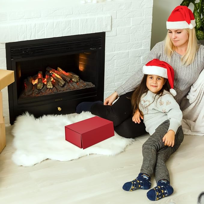 Gift Boxe 12" x 6" x 4" with Magnetic Closure Lid Gift Boxes for Presents,Bridesmaid Gifts Box,Cute Box,Birthday Gift box,Luxury for Gift Packaging, Magnetic Gift Box for Wrapping Gifts (Red)