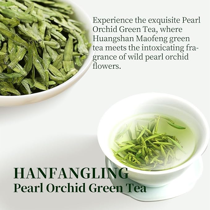 HANFANGLING Oolong Tea 100% Natural Loose Leaf Total 1.76oz (pearl orchid)