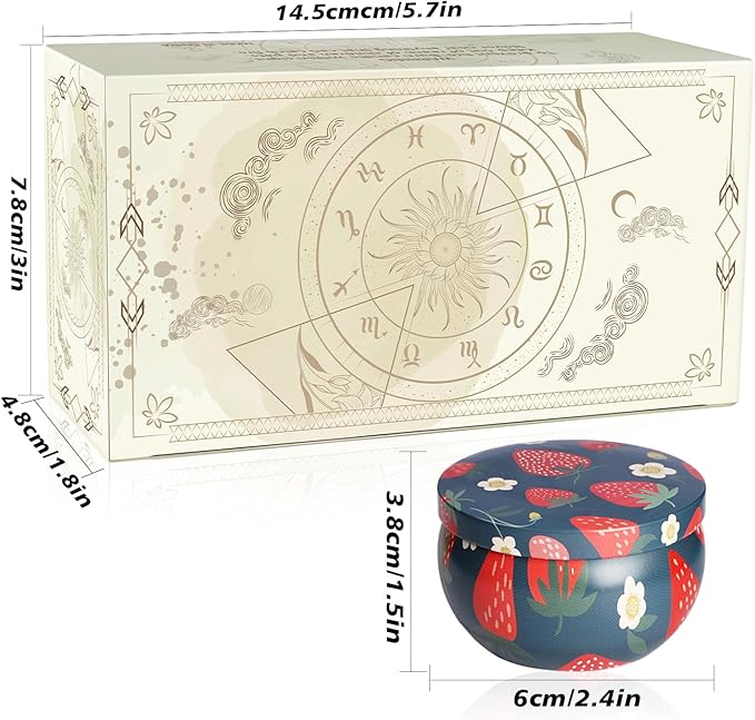 2Pack Scented Candle-2.2oz Aromatherapy Candles,Long Lasting Burn-Strawberry and Litchi Scented Candle Gifts for Man,Women,Soy Wax Candle Prefect for Home Decor, Stress Relief