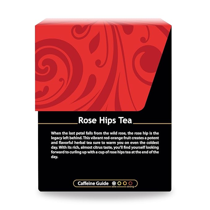 Buddha Teas Organic Rose Hips Tea - OU Kosher, USDA Organic, CCOF, 18 Bleach-Free Tea Bags