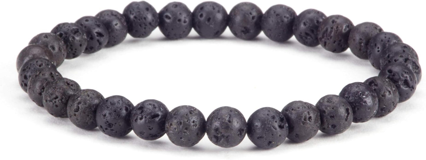 Cherry Tree Collection - Small, Medium, Large Sizes - Gemstone Beaded Bracelets For Women and Men - 6mm Round Beads