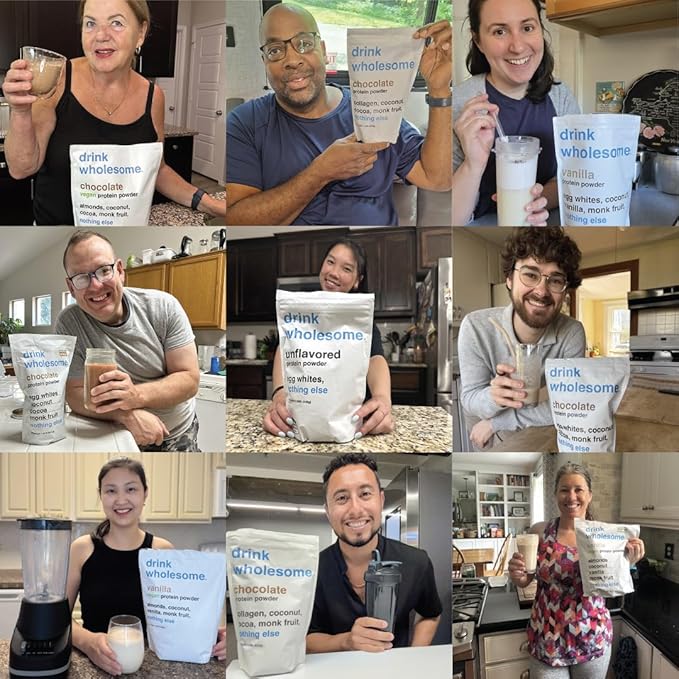 drink wholesome Unflavored Collagen Protein Powder | for Sensitive Stomachs | Gut Friendly | Dairy Free | Low FODMAP | No Artificial Sweeteners | No Bloating or Gas | No Constipation or Diarrhea