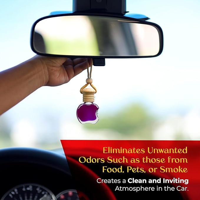 Kabod Blueberries Hanging Car Air Freshener | Essential Oil Diffuser | Sweet Fruity Scent | Natural Odor Eliminator | Long-Lasting Fragrance | 10 ml