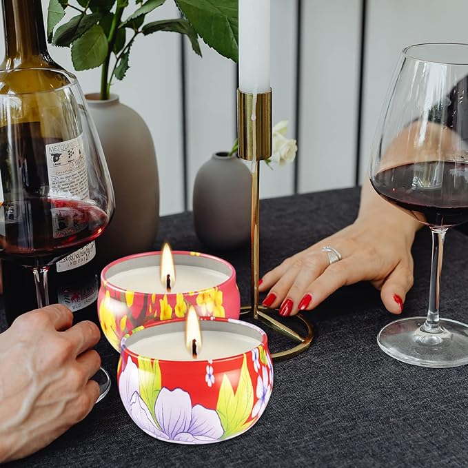 16 Pack 2.5oz Ladies Scented Candle Flower Set - Unique Decorative Gifts for Home, Women's Day, Birthdays, Bridesmaids, Anniversaries with Scented Candle Pack Set - Pampering Gift Set, Women's.