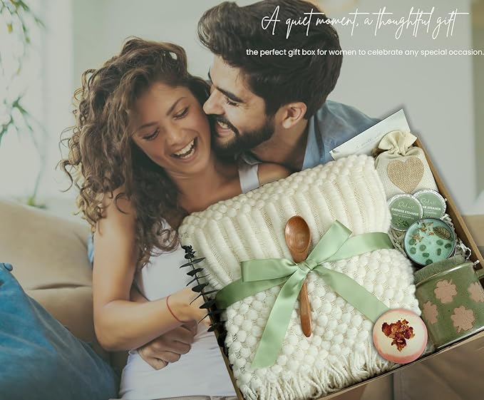 Get Well Soon Gift for Women - Self Care Package/Relaxation- After Surgery, Sympathy Gifts, Thinking of You/Mothers Day/Grief/Bereavement/Miscarriage Gifts for Women(Matcha Green)