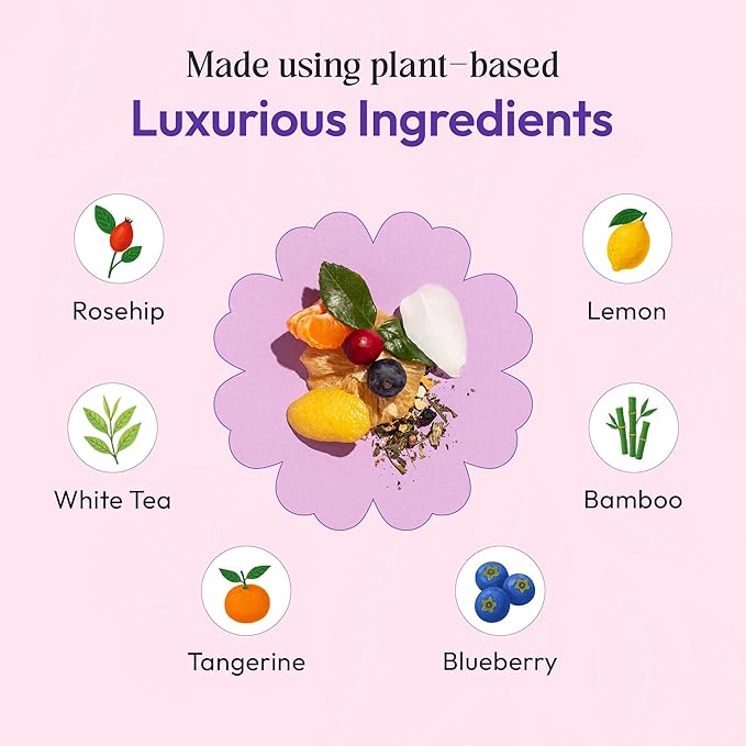 White Tea, Blueberry, Rosehip, Lemon, Tangerine, and Botanical Extracts Herbal Drink – Vegan, Kosher – Non-GMO & Low-Caffeine – Rich in Antioxidants – Breakfast Beverage for Healthy Glow (25 Tea Bags)