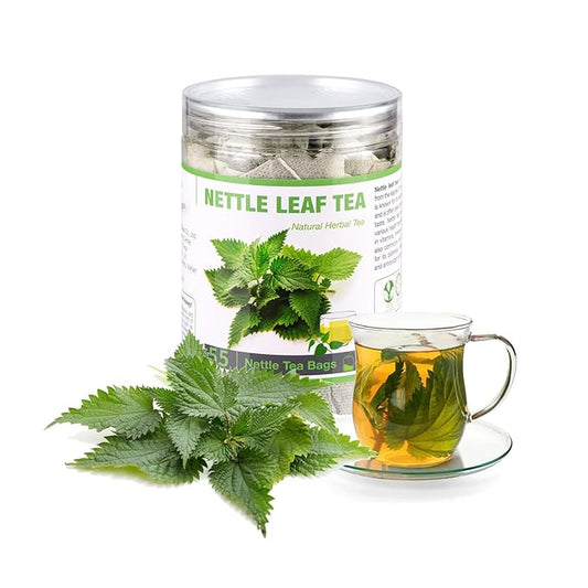 55 Nettle Leaf Tea Bags, 100% Natural & Pure Stinging Nettle Tea, Dried Nettle Herb Leaves, Caffeine Free