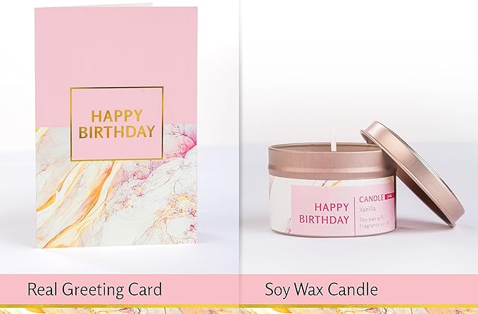 Birthday Gift Basket for Women - Happy Birthday Gift Basket For Her w/Memory Foam Pillow, Blanket, Candle, Socks, Journal, and Card - Curated Birthday Gift Set and Happy Birthday Gift Box for Women