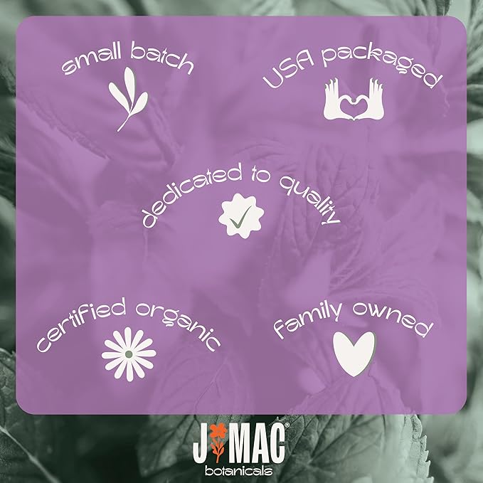 J Mac Botanicals Certified USDA - 100% Organic Dried Elderberries - 1lb Bulk - Non-Irradiated, Non-GMO, Whole Black Elderberry Immune Support - Raw Vegan Sambucus 1 Pound