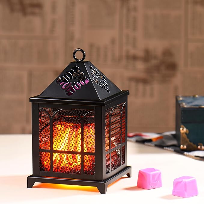 Dicimi 4-in-1 Wax Melt Warmer - Metal Wax Melt Warmer for Scented Wax,Candle Wax Burner,Fragrance Warmer Wax Melt Melter for Home Decor Office,Birthday Present for Women(Black, House)