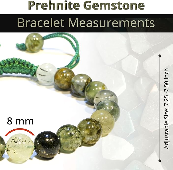 Energy Protection Crystal Handmade Adjustable Bead Bracelet Perfect for Men, Women’s Gift - Gemstone Healing Stretch Bracelet Pulsera Para Hombre Mujer Stocking Stuffer