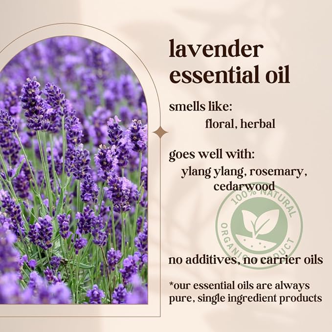 Avivni French Lavender Essential Oil - 100% Pure & Natural, Organic, Undiluted for Aromatherapy, Skin, Hair and Diffusers (0.33oz - 10ml)