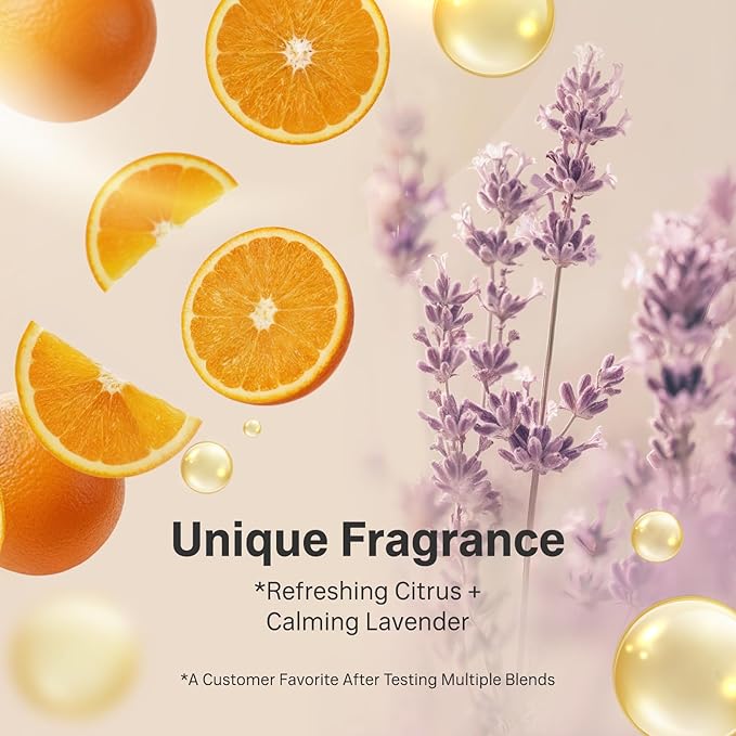 Massage Oil - Lavender Oil & Orange 10 Fl Oz - Thai Aromatherapy Oil and Massage Therapy with Jojoba, Avocado, Argan, Aloe, Almond – Relaxing Body Care & Self-Care Rituals