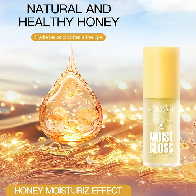 4 Pcs Hydrating Lip Gloss Set, Fruit Flavored Lip Oil Lip Glaze Cute Lip Jelly Transparent Lip Gloss, Glossy and Shiny Moisturizing Lip Makeup Gift