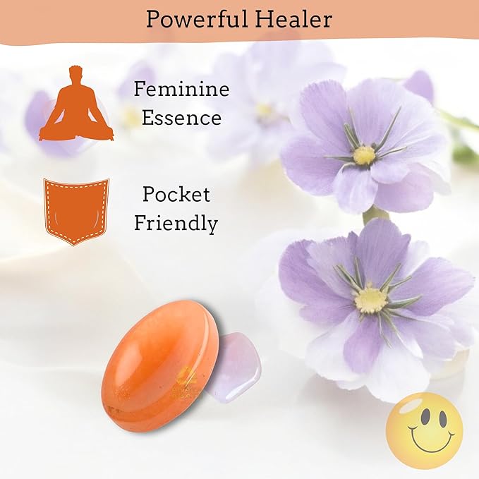 Red Aventurine Worry Stones – Crystal Thumb Worry Stone for Anxiety, Stress – Relaxing and Soothing Balance Stones for Meditation, Stress Relief – Healing Stones and Crystals for Men and Women