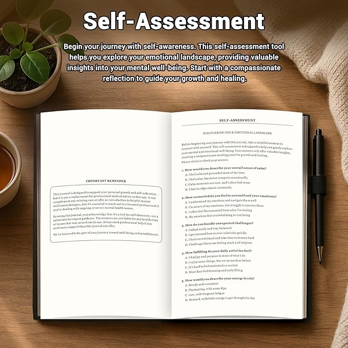 Guided Anxiety Journal for Women & Men – Cognitive Behavioral Therapy (CBT) Journal with Repetitive Mindfulness Prompts, Anti-Anxiety Techniques, Overthinking & Brain Dump Journals for Mental Health & Wellness