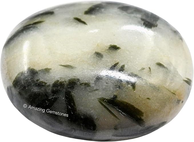 Amazing Gemstone Green Tourmaline in Quartz Crystals and Healing Stones - Large Palm Stone Crystals Piedra - Crystal for Good Luck, Positivity, Meditation - Unique Stocking Stuffers Gifts for Women