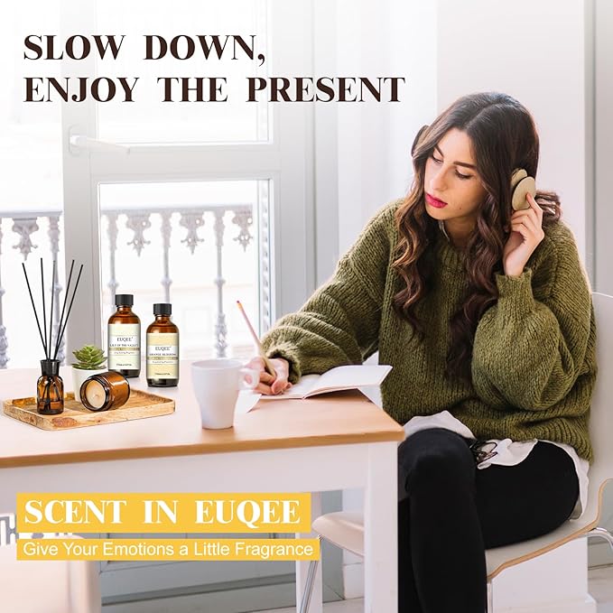 EUQEE Orange Blossom Fragrance Oils, 2.02 Fl oz/60ml Essential Oils with Glass Dropper for Diffusers, Soap Candle Making, Aromatherapy