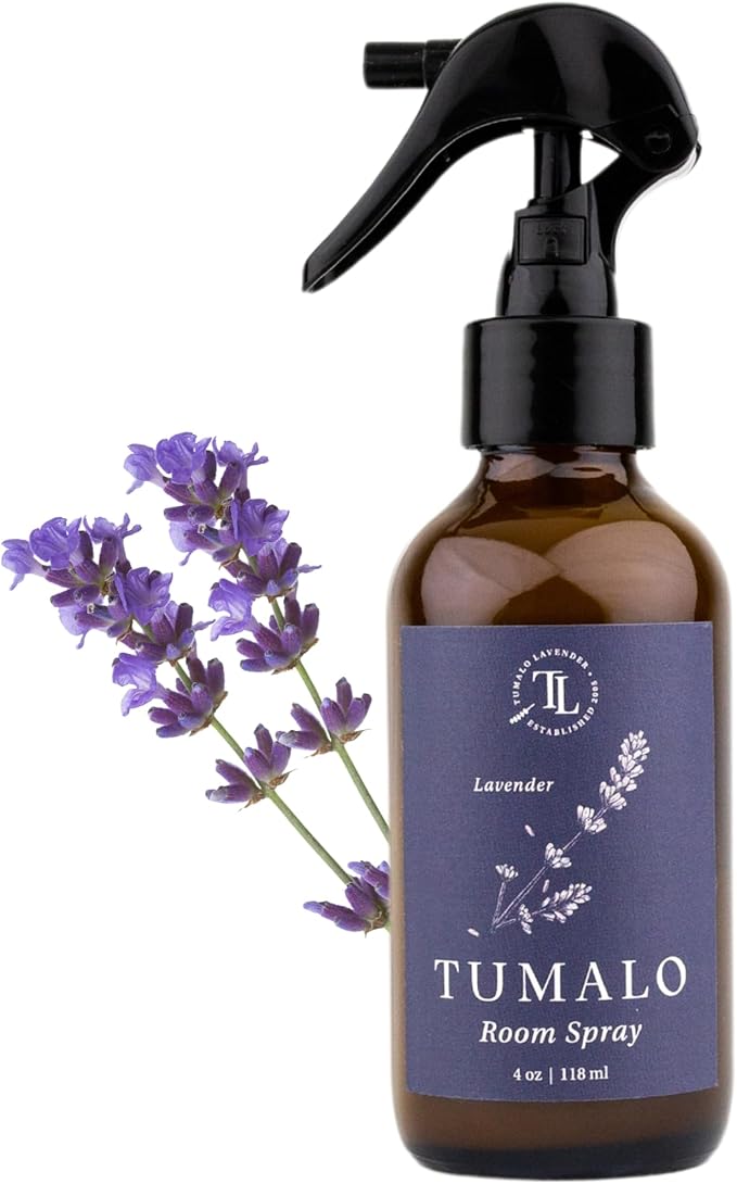 Room Spray - Sophisticated, All-Natural Home Fragrance, Pure Essential Oil Air Freshener & Odor Eliminator, Soothing and Refreshing Scent, Made in the USA - Lavender 4 oz Glass Bottle