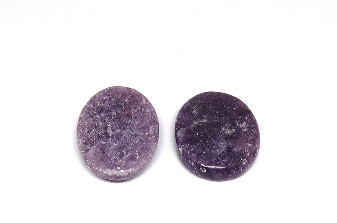 L PEDRA & CRYSTAL Worry Stone A Handheld Comfort to Ease Stress, Enhance Focus, and Promote Inner Peace (Lepidolite Worry)