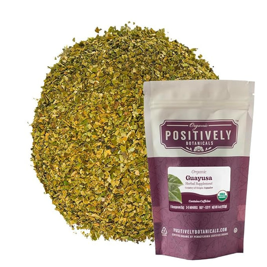 Organic Positively Botanicals Company, Guayusa, Herbal Tea Loose Leaf Botanical, 4 Ounce