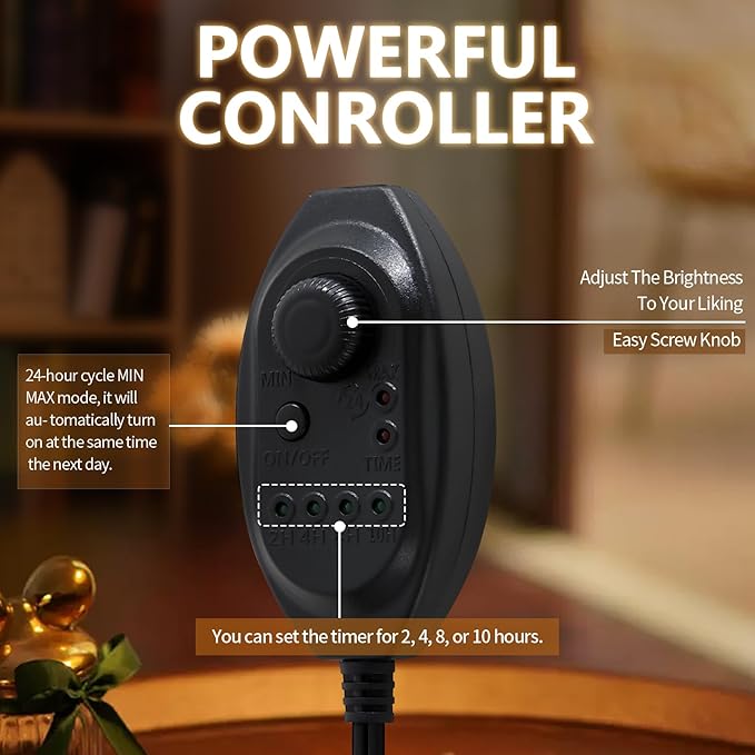 Black Candle Warmer Lamp with Dimmer and Timer,Home Decor Lamp for Scented Jar,Electric Wax Melt Warmer,Mother's Day/Birthday/Christmas Gifts for Mom/Wife,Adjustable Height,with 2 Bulbs