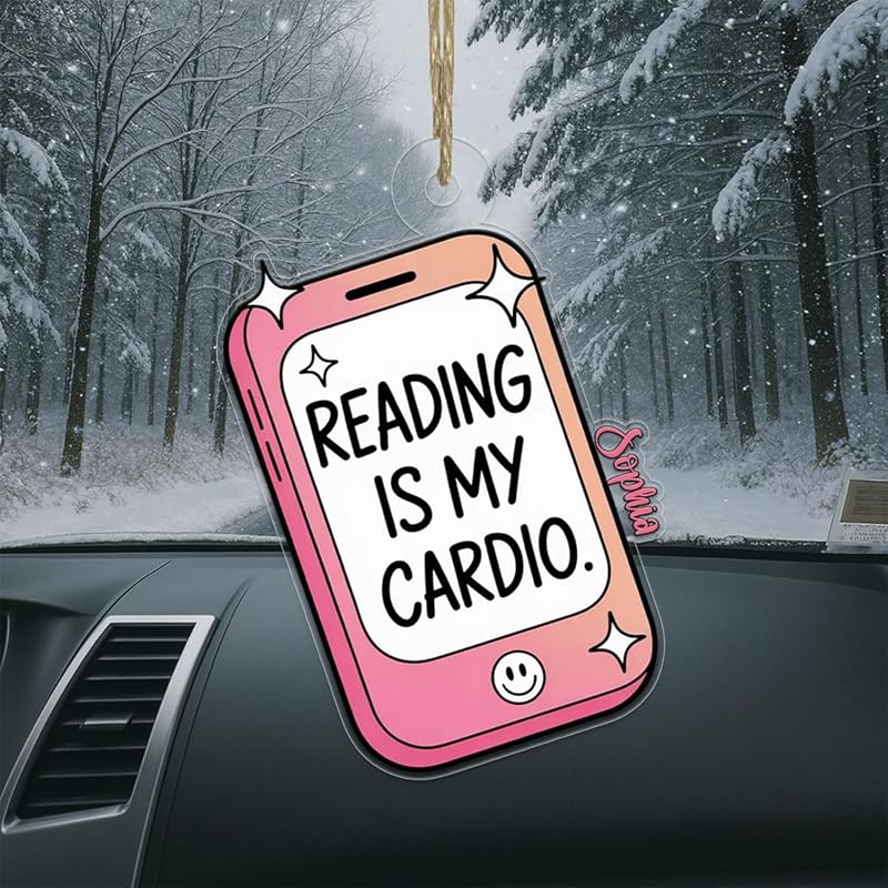 Funny Reading Is My Cardio Kindle Ornament, Personalized Bookworm Christmas Ornament, Custom Holiday Keepsake, Gift for Book Lovers Acrylic Ornament – Personalized Christmas Tree