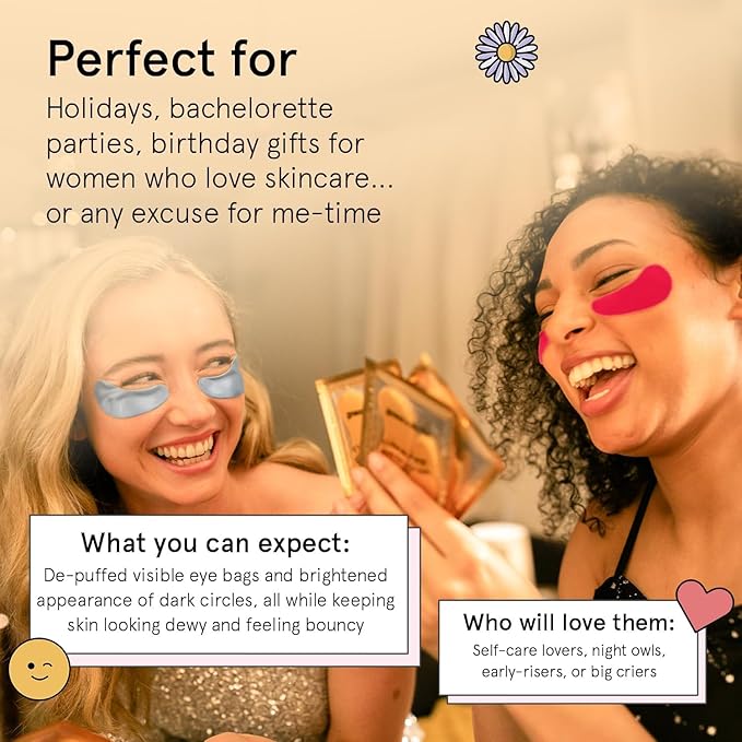 grace & stella Under Eye Patches (12 pairs) Eye Masks for Puffy Eyes and Dark Circles - Stocking Stuffers, Christmas Gifts for Women - Gifts for Birthdays, Bachelorette Party, Bridesmaids, Self Care