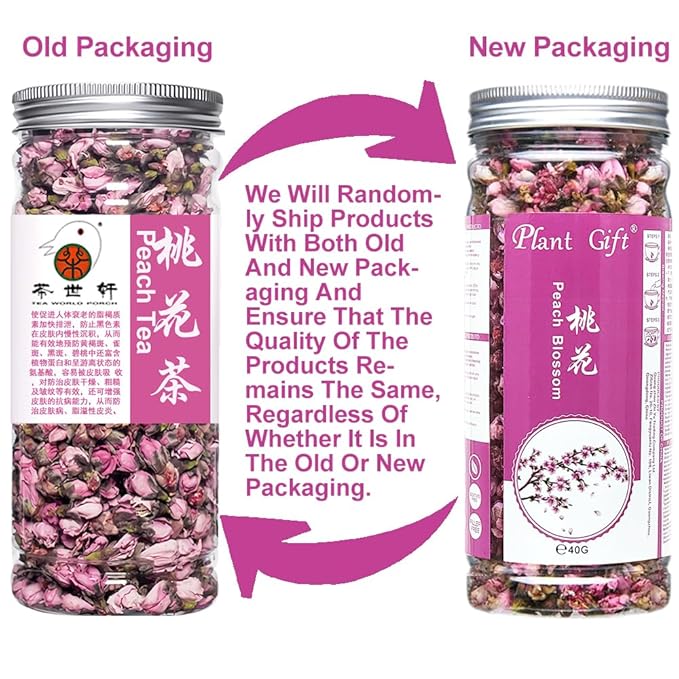 Plant Gift Dried Peach blossom Flower Tea, Dried Peaches Flower, Peach Flowers Herbal Tea Health 40G
