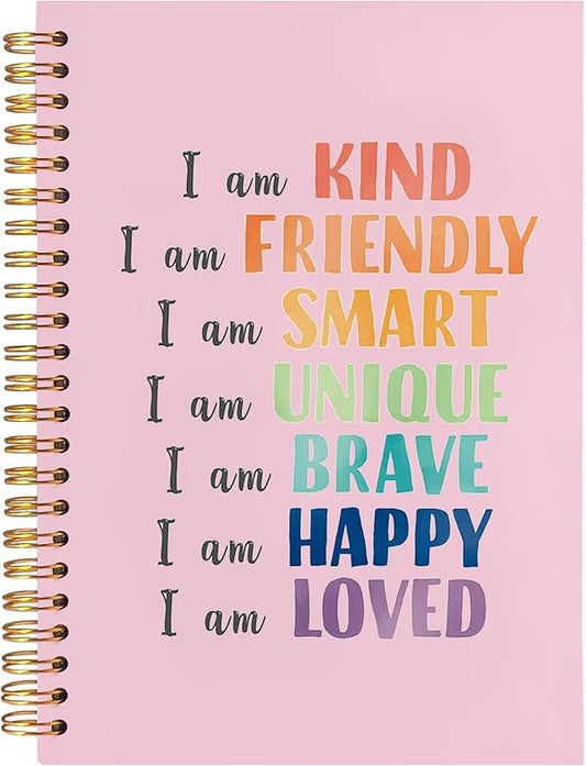 BearCake Notebook Journal, Blue Floral Notebook for Women,Journal for Women, Aesthetic Office Supplies Hardcover Spiral Notebook 5.5x8.3 636