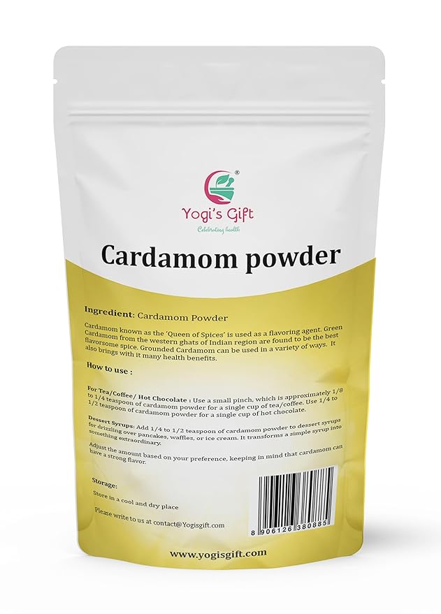 Ground Cardamom Powder 1 LB (16 oz) – Aromatic & Premium Quality | Perfect for Baking, Coffee, Tea & Curries | aka Elaichi, Cardamon | By Yogi’s Gift®