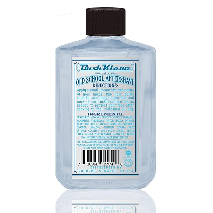 BushKlawz Classic Refreshing Cooling Soothing Barbershop After Shave Lotion Balm Toner Splash Active Prince Satisfy all Types of Viking Cannon Black Prime AfterShave Tonic Cologne