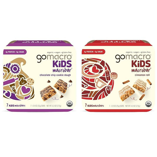 GoMacro MacroBar Organic Vegan Protein Bars - Mocha Chocolate Chip & Dark Chocolate + Almonds (2.3 Ounce Bars, 12 Count) (Pack of 2)