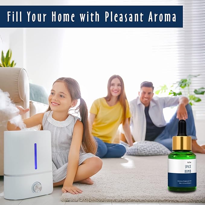 Spice Bomb Fragrance Oil, MitFlor Single Scented Oil, 30ml Premium Grade Fragrance Oil for Soap & Candle Making, Large Size Aromatherapy Essential Oil, Warm Spicy Scent for Home Fragrance