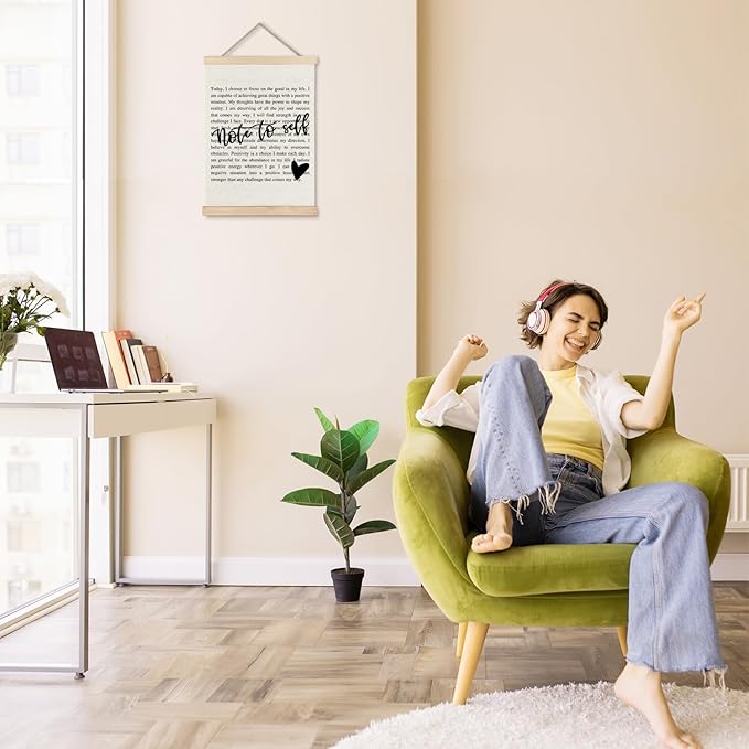 Exqcom Mental Health Wall Decor, Note to Self Inspirational Wall Art Poster, Motivational Positive Quotes Posters for Therapy Psychological Counselor Office, 12x16 Inches