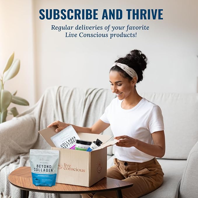Live Conscious Beyond Brew - Superfood Coffee Alternative - Low Caffeine - Powerful Mushroom Complex - Lion’s Mane, Reishi, Cordyceps & Chaga for Sustained Focus, Energy & Immunity - Prebiotics & Probiotics Supports Gut Health - 30 Servings (3-Pack)