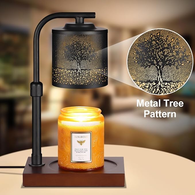 Candle Warmer Lamp with Adjustable Height Dimmable for New Home Decor Electric Candle Warmer for Jar Candles Birthday Gifts for Women Mom(Tree)