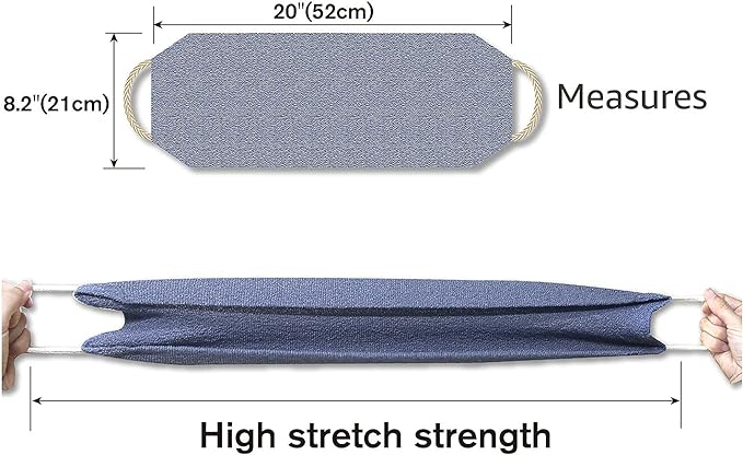 Evridwear Exfoliating Back Scrubber for Shower - Double-Sided Body Scrubber with Handles, Deep Clean, Massage & Exfoliate Back Washer for Men & Women, Invigorates Skin & Circulation