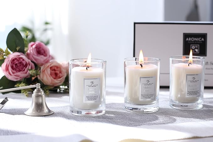 Aronica Secret Santa Gifts for Coworker, Luxury Scripture Candles for Women Sets, Bride Candle Gift Set, Get Well Candle Set