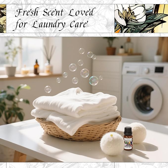 HIQILI Love of Water Diffuser Oil for Aromatherapy, Inspired by Kenz. o's L'Eau, Water or Waterless Difffuser, Wool Dryer Balls - 0.34 Fl Oz