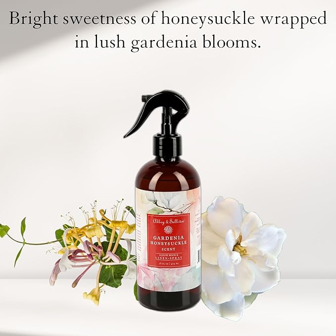 Abbey & Sullivan Linen Spray, Gardenia Honeysuckle, 16 oz.