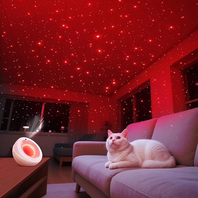 Bedside Table Lamp for Bedroom - Star Night Light with 7 Color Lighting, Small Lamp for Nightstand for Kids, Adults, Living Room, Desk, Dorm, Home